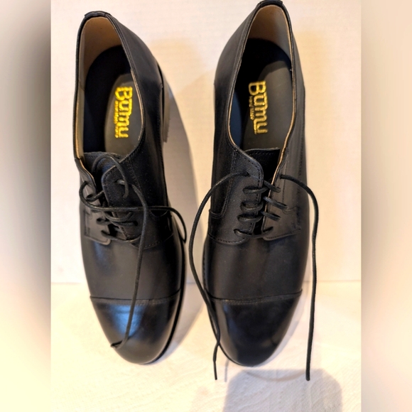 BUMU‎ HANDMADE Mens Dress Shoes Black - Picture 1 of 12
